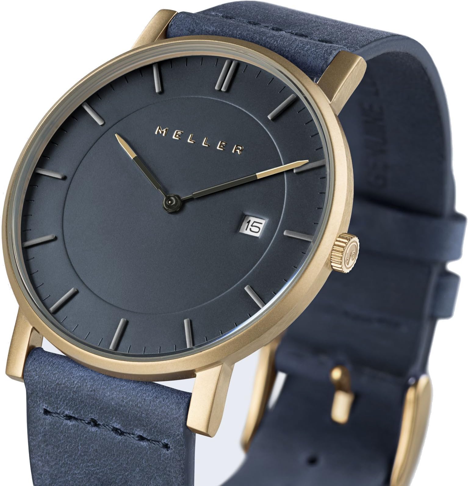 Unisex Adult Analogue Quartz Watch with Leather Strap 1O-1BLUE