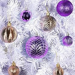 Prextex Christmas Tree Ornaments - Purple Christmas