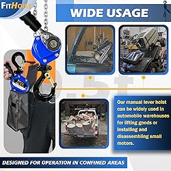 FITHOIST 1/2Ton Chain Hoist (2-Pack) 1100Lbs