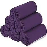 Special SG Glory Fleece Throw Blanket Set Bulk for Travel Kids Outdoor Wedding Pet (Purple, Pack of 6 50x60 Inches)