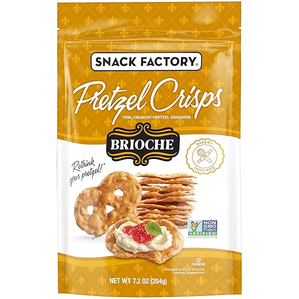 SNACK FACTORY PRETZEL CRISPS BRIOCHE PRETZEL CRACKERS, 7.2 OZ BAG