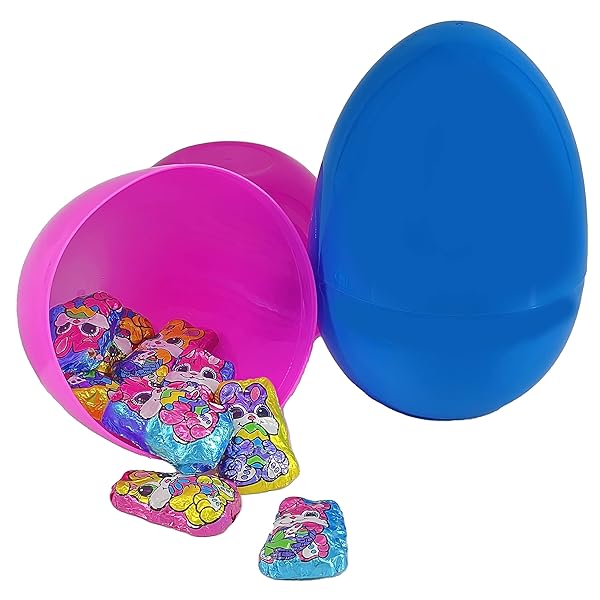 EASTER MILK CHOCOLATE BUNNIES, SMOOTH & CREAMY PARTY BAG FILLERS, INDIVIDUALLY WRAPPED MULTICOLOR FOILS (HALF-POUND)