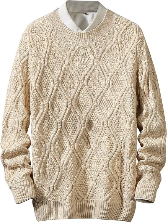 Amazon Fomansh セーター メンズ クールネック 厚手 長袖 大きいサイズ M 5xl カジュアル ニット セーター 通販