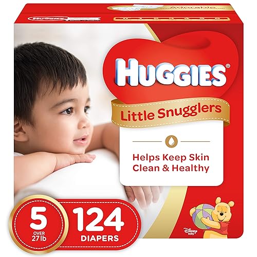 Huggies Little Snugglers Baby Diapers, Size 5, 124 Count, Unisex