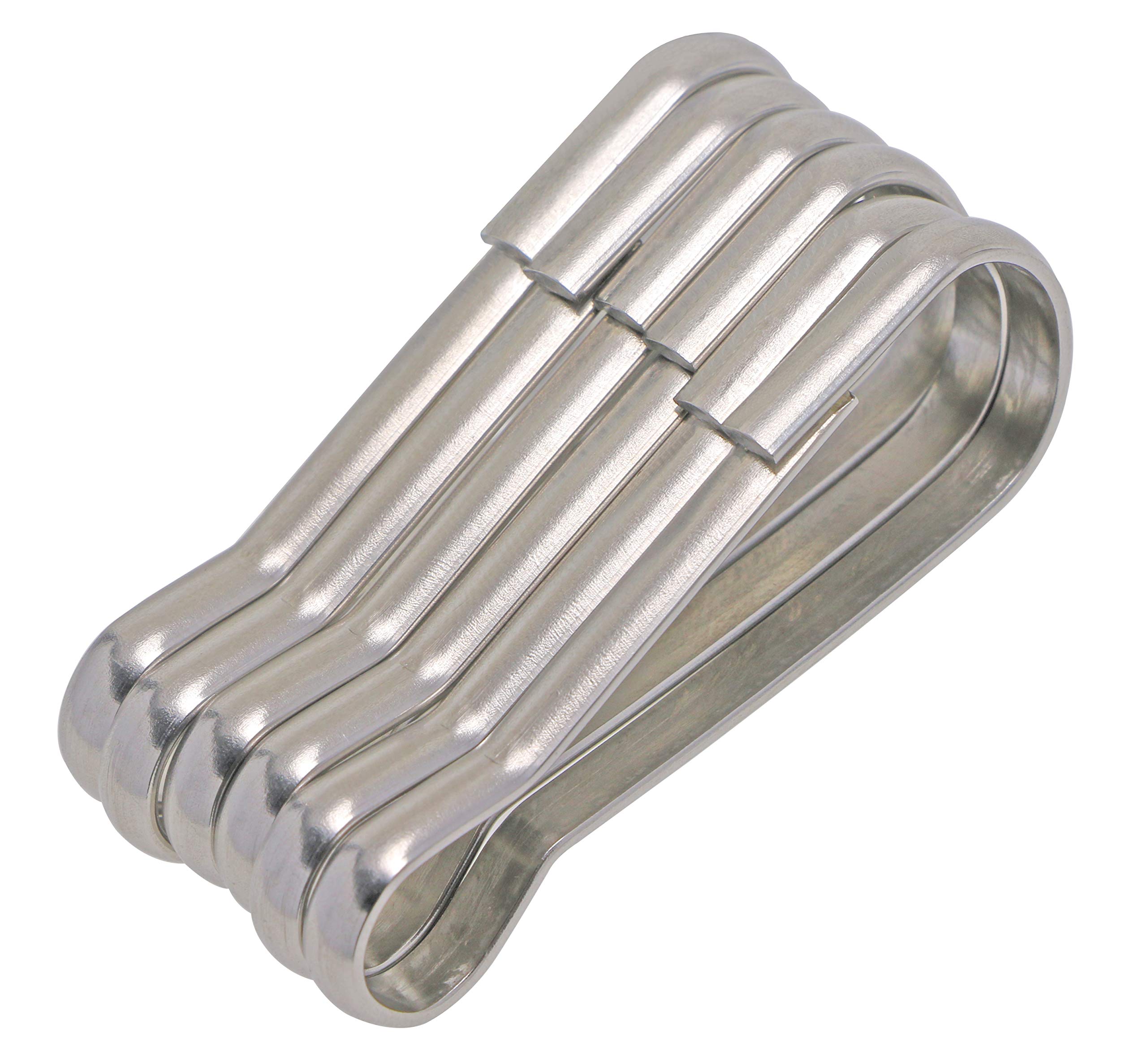 Mini Skater 2 Inches Heavy Duty Metal Flag Pole Snap Clips Loop Hook Flagpole Attachment Halyard Rope Accessory (6)