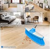 TDBS Soft Broom Indoor Sweeping Brush with Stainless Steel Handle Blue view 5