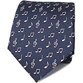 MENDEPOT Music Notes Men Fancy Necktie Father's Day Birthday Gift Tie