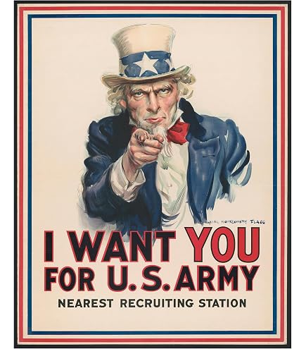 Amazon.com: Framed Vintage US Army Recruiting Poster Uncle Sam I