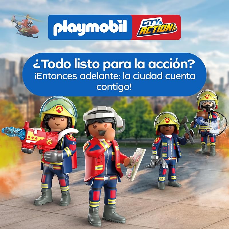 | Ação da Cidade | Camião de bombeiros com escada | Veículo de emergência com escada de 63 cm, luz e som, equipamento de salvamento e inúmeros acessórios | Para crianças a partir dos 4 anos | 72192