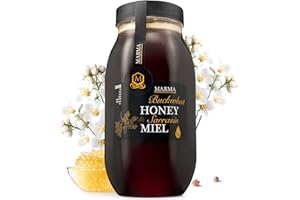 HONIGMA® Marma Buchwheat Honey | Authentic Raw Honey from Ukraine | 100% Pure, Unpasteurized & Fully Crystallized | 1000g/35.2oz | Naturally Solid Texture | Pack of 1