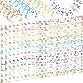 MorningRo 50 Pcs 5/8 Metal Double Loop Binding Wire Bulk Cinch Wire Binding | Cinch Binding Wires Double Spiral Ring Coil 10 Colors Twin Spines Combs 21 Holes 2: 1 Pitch Cinch Coil Machine Wire