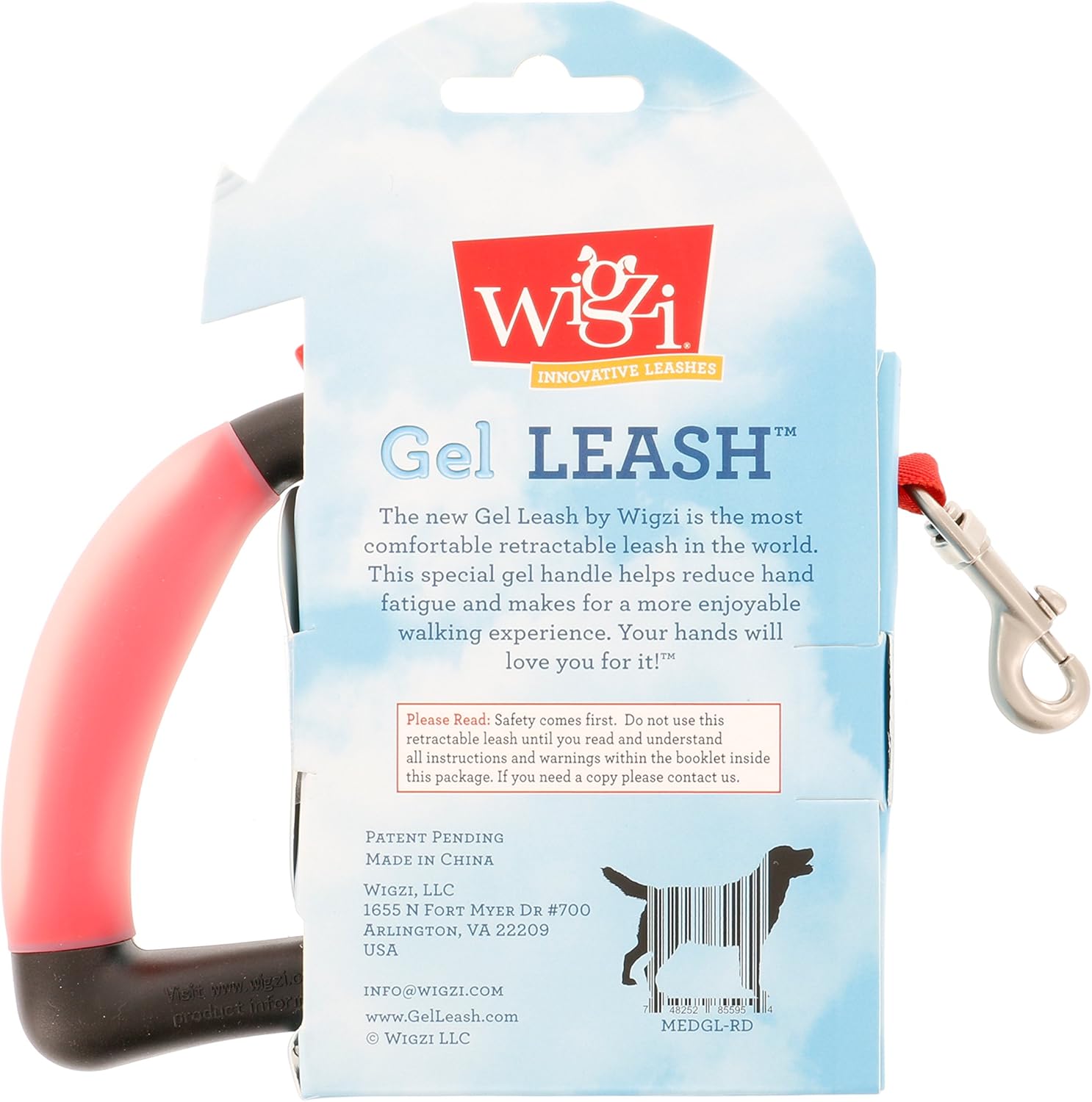 dog leash with gel handle