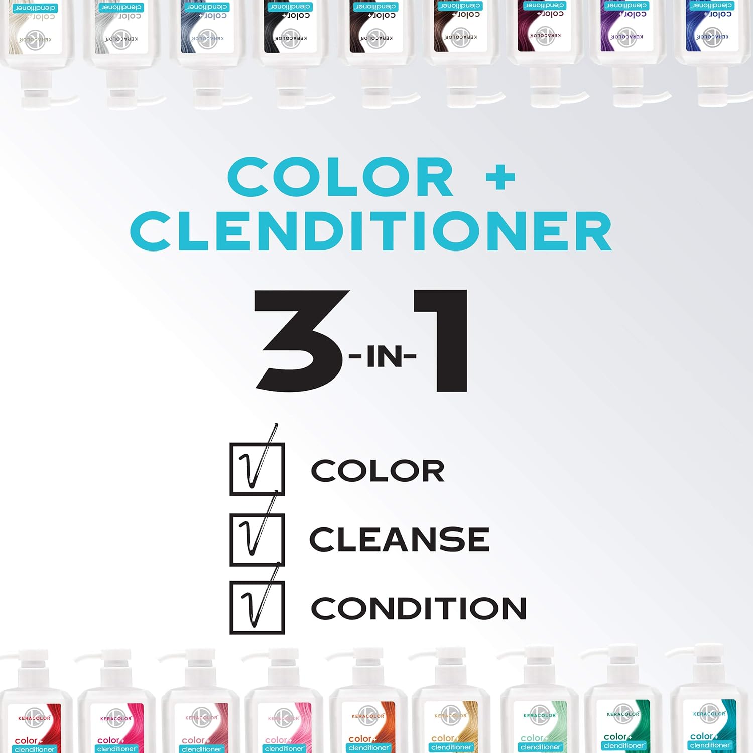Keracolor Clenditioner Color Depositing Conditioner - Hair Glaze Colorwash, Red, 12 Fl Oz: Premium Beauty