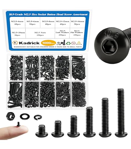 Amazon.com: 100Pcs M2.5 x 0.45mm Nylon Inserted Hex Self Lock Nuts
