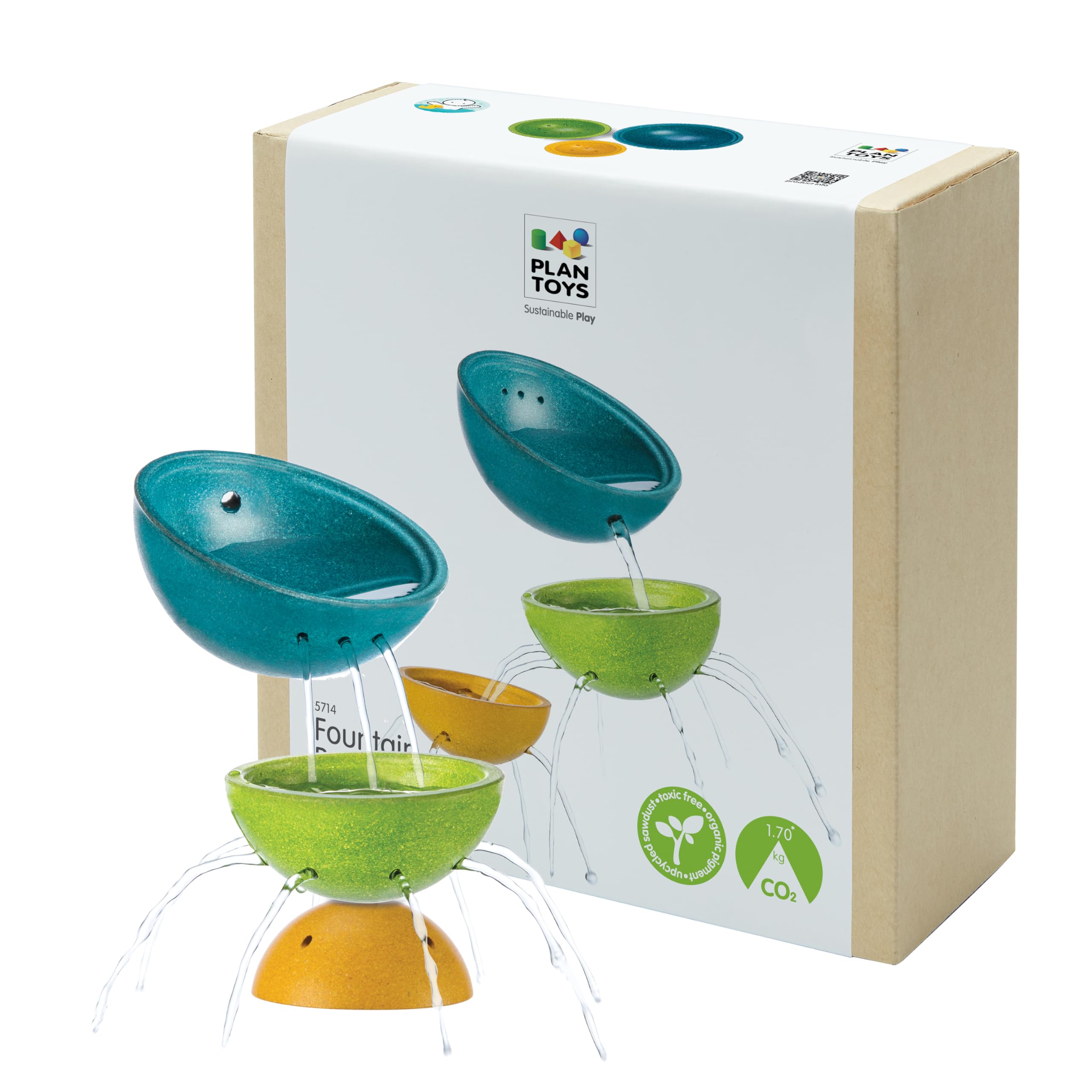 PLAN TOYS Fountain Bowl Set, 5714, Wood