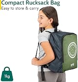 Trail Outdoor Kids Sleeping Bag Mummy 3 Season 170cm Khaki with Rucksack view 6