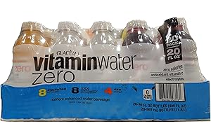 SMARTWATER Glaceau Vitamin Water Zero Variety Pack, 20 Fl Oz (Pack of 20)