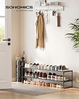 SONGMICS 2-Tier Shoe Rack Storage Organizer 30x116x34 cm Black LSA032B01 view 2