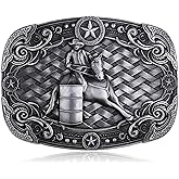 Westscorpbk Native American Eagle Western Cowboy Flag Belt Buckle for Men Cowboy Belt Buckle