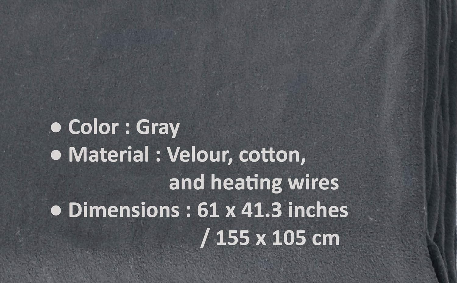 ObboMed SH-4210G Ultra-Soft Deluxe Electric 12V, 60W Luxurious Comfy Polar Fleece Heated Travel Car Blanket, with Premium Cigarette Lighter Plug for Automobile, Vehicle, Gray, Size 61” x 41.3”: Kitchen & Dining