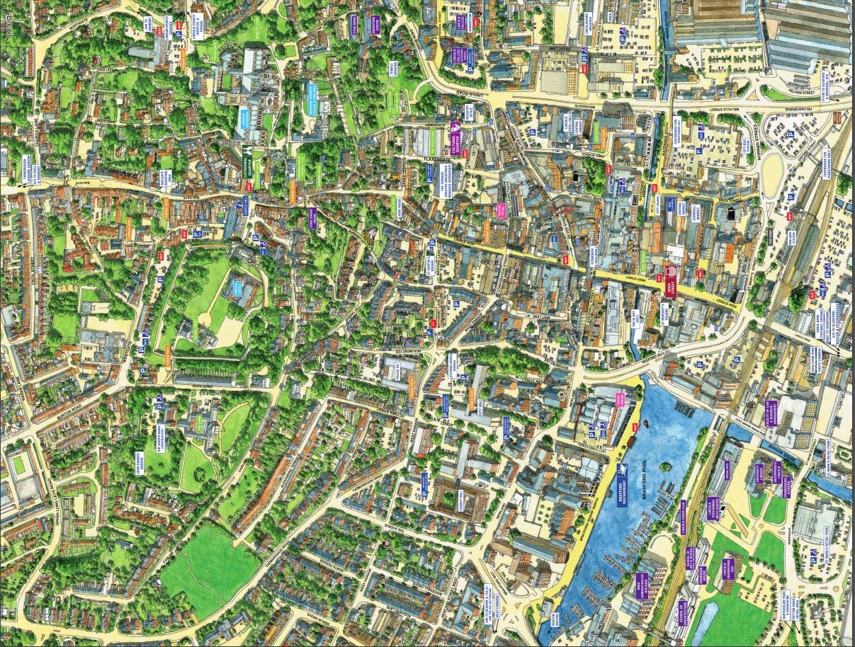 HPY Cityscapes Street Map Of Lincoln 400 Piece Jigsaw Puzzle 470mm x 320mm (hpc)