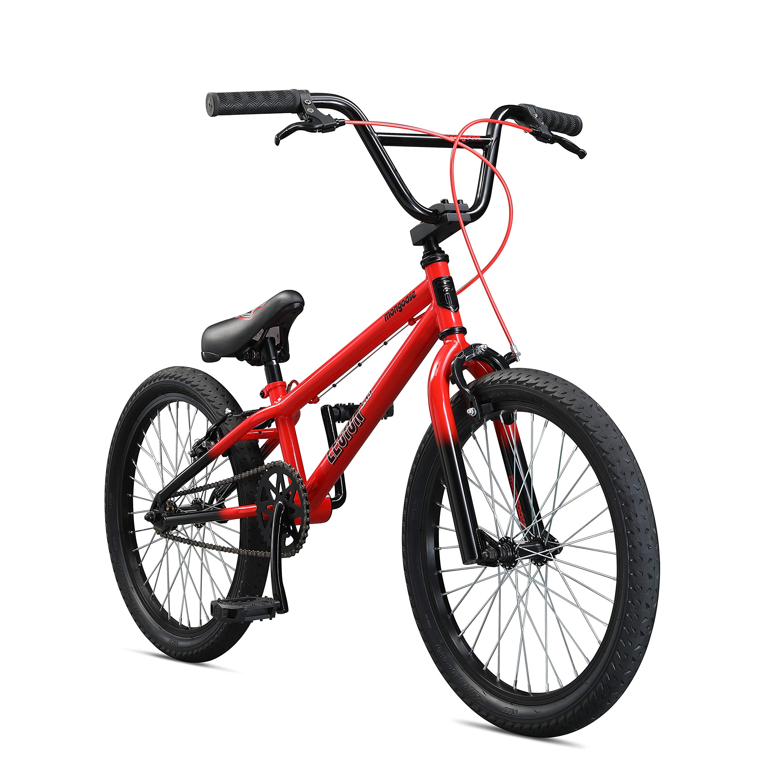 Mongoose Legion LXS Boy's Freestyle BMX Bike, 20-Inch Wheels, Red