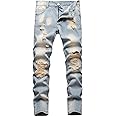 Lanscadran Boy's Ripped Distressed Skinny Fit Fashion Slim Washed Kids Denim Jeans Pants