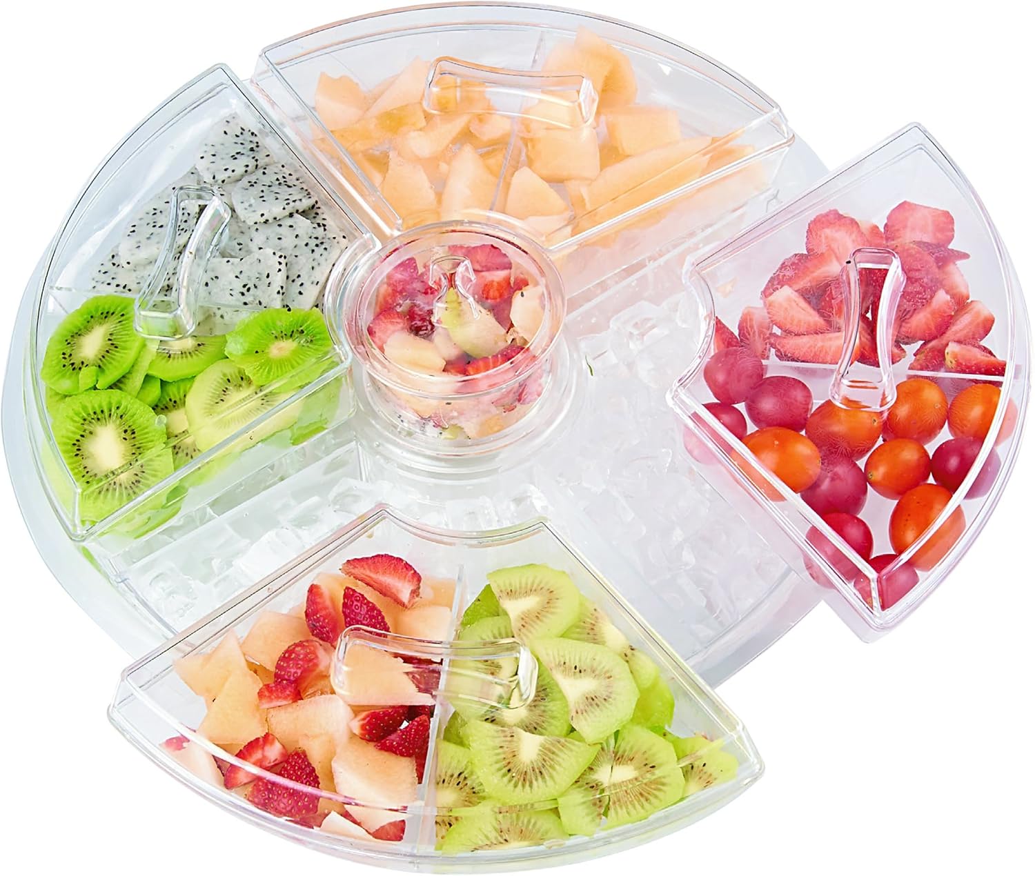 Savannah Kitchen ChillIt Party Platter, Large 8Section Appetizer Tray