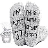 HAPPYPOP Fun Birthday Gifts for Men - Fuzzy 30-40 Year Old Socks, Cupcake Package