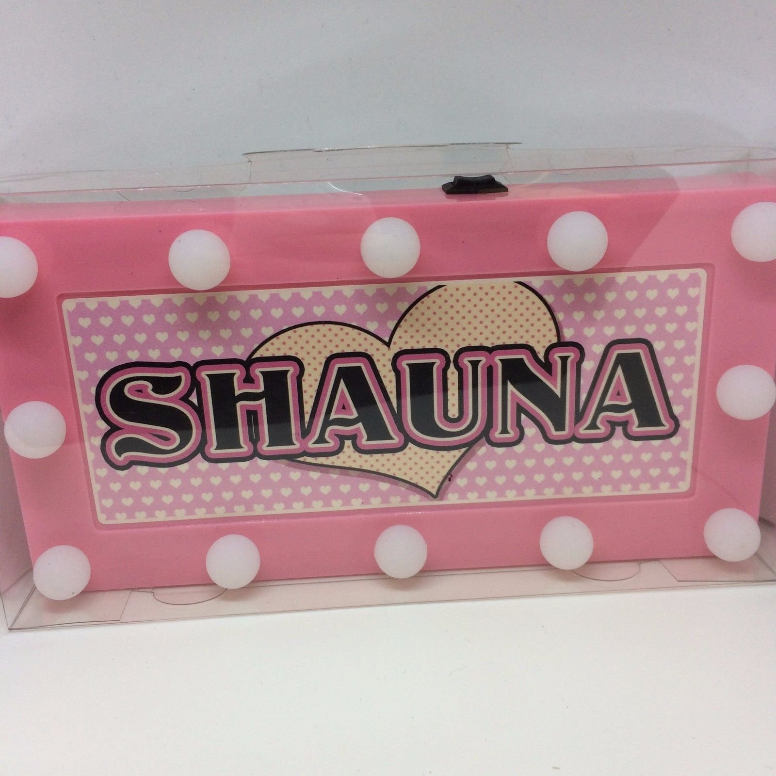 SHAUNA Childrens LED Personalised Name In Lights room Sign