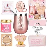 Awfrky 50th Birthday Gifts For Her Women, Happy 50 Year Old Birthday Basket Gifts Box for Women Best Friends Female Mom Wife Daughter Sister Her Girlfriend Coworker Bestie