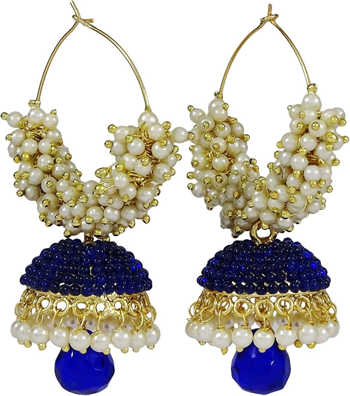 Crunchy Fashion Bollywood Stylish Traditional Indian Jewelry Meenakari Jhumka Earrings for Women