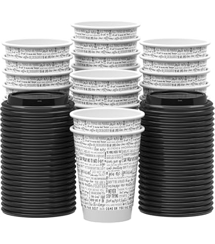 Buffalo Plaid Coffee Cups - 12pc Disposable Party Cups With Lids