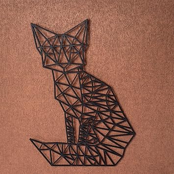 Gravurzeile Origami Fuchs Aus Holz In Verschiedenen Farben Größen Moderne Wand Deko Eyecatcher Farbe Neutral Größe Größe M 220 X 164