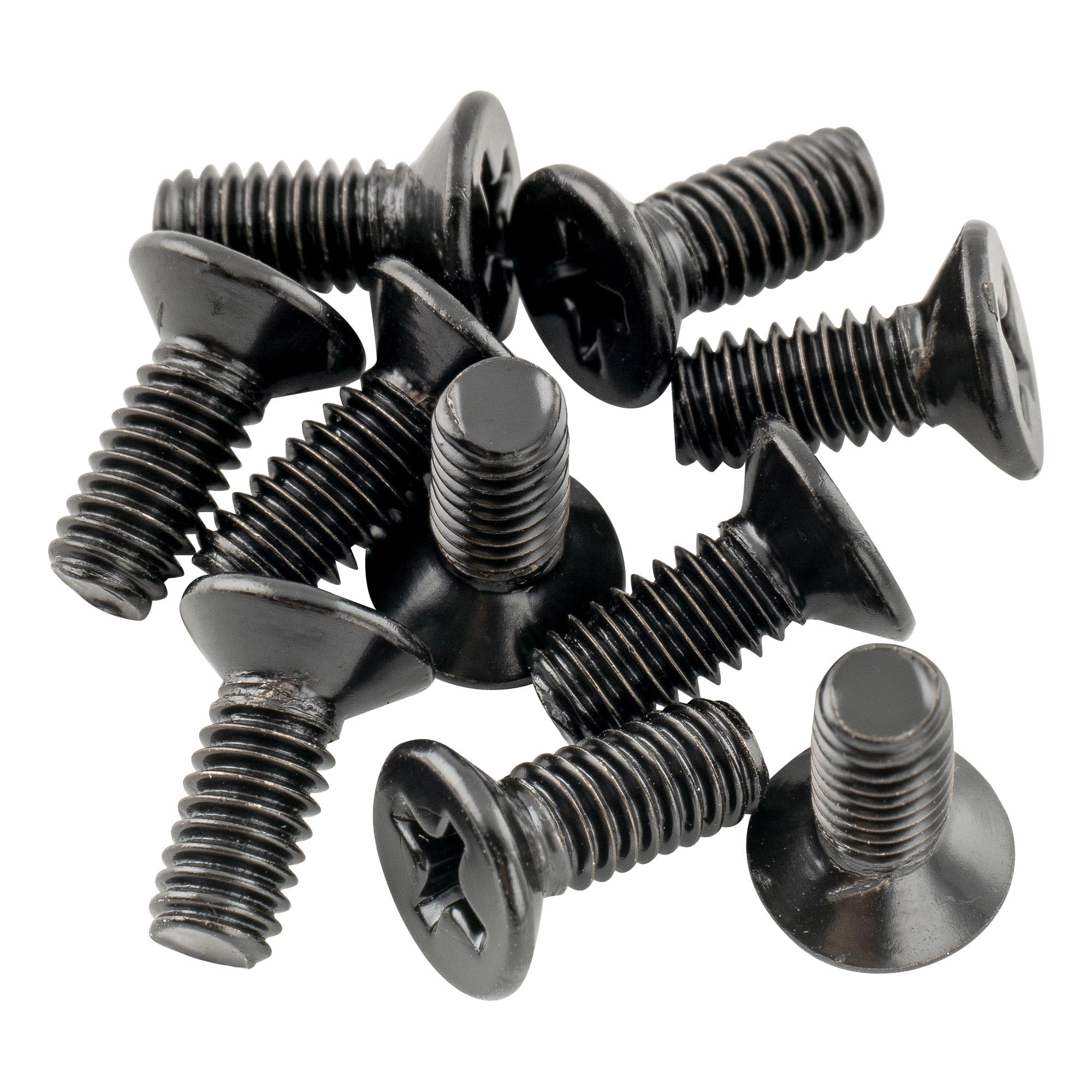 Musiclily Pro M4 Metric Size Stainless Steel 4mm Countersunk Screws for Strat Tremolo Bridge Block or LP Style Pickguard Bracket, Black(Set of 10)