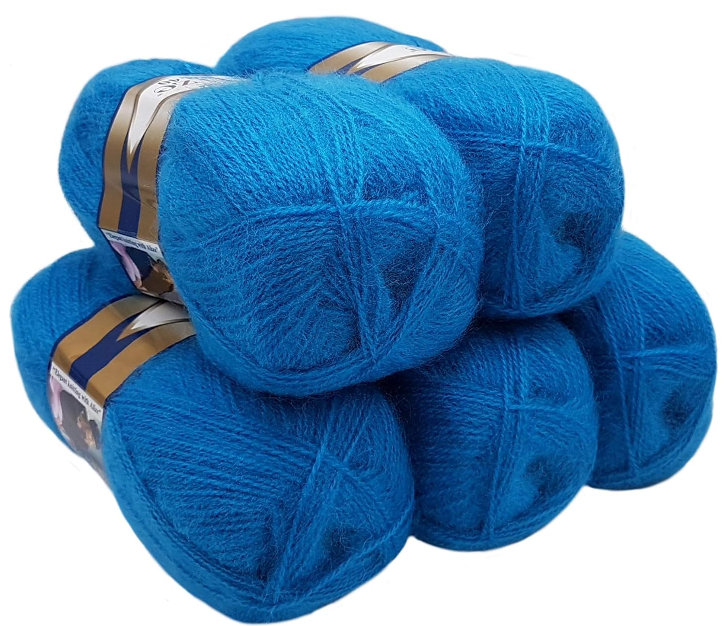 5 x 100 g Alize Strickwolle 40% Woll-Anteil, einfarbig, 500 Gramm Wolle ...