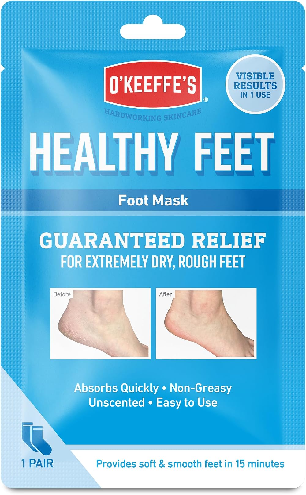 O'Keeffe's Healthy Feet Foot Mask Intensive Moisturising Sock Treatment