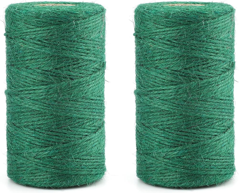 KINGLAKE Garden Twine String 200m Green 2mm Jute for Crafts Gifts Gardening