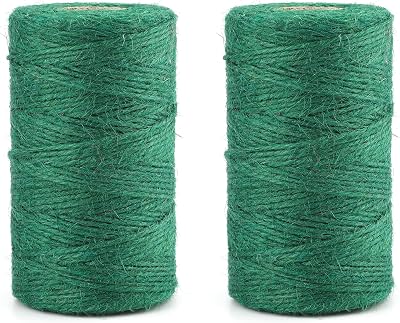 KINGLAKE Garden Twine String 200m Green 2mm Jute for Crafts Gifts Gardening