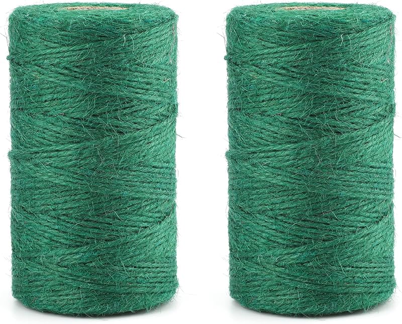 KINGLAKE Garden Twine String 200m Green 2mm Jute for Crafts Gifts Gardening