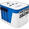 Universal Travel Adapter Plug World Power Ceptics W/ 4 USB Ports - Charge Cell Phones, Smart Watches, iPhones All over the Wo