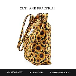 TOPASION Cute Corduroy Tote Bag Canvas Shoulder