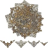 96 Pcs Metal Book Corner Protector, Decorative Metal Photo Corners for Crafts, Picture Frame Corners Embellishments for Scrapbook Photo DIY Journals Crafts Decorations
