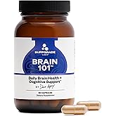 Suppgrade Labs Brain 101 by Dave Asprey | Daily Brain Health and Cognitive Support | Nootropic Supplement Supports Memory, and Cognitive Function | 30 Day Supply