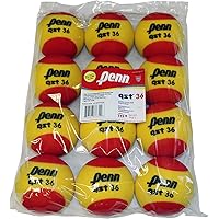 Penn QST 36 Tennis Balls - Youth Foam Red Tennis Balls for Beginners