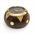Handtooled Handcrafted Brass & Hardwood Desk Compass - Nautical Collection