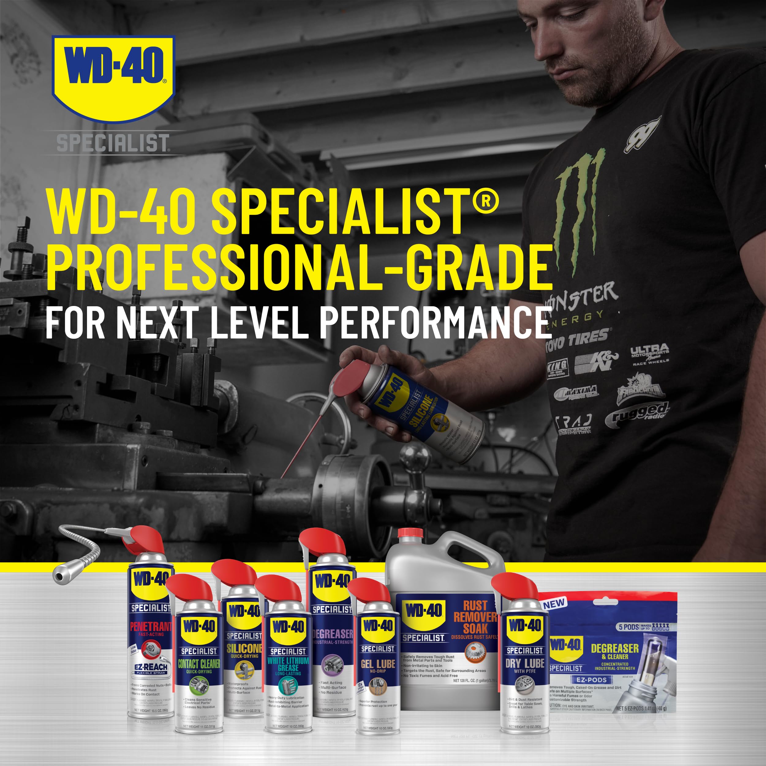 WD-40 Specialist Silicone Lubricant with SMART STRAW SPRAYS 2 WAYS 11 OZ [6-Pack]
