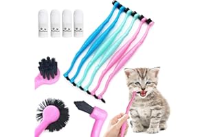PenVinoo Dual Sided Cat Toothbrush Dog Toothbrush Finger Brush Micro Head to fit into Small to Large Dogs & Cats (Black, Small)