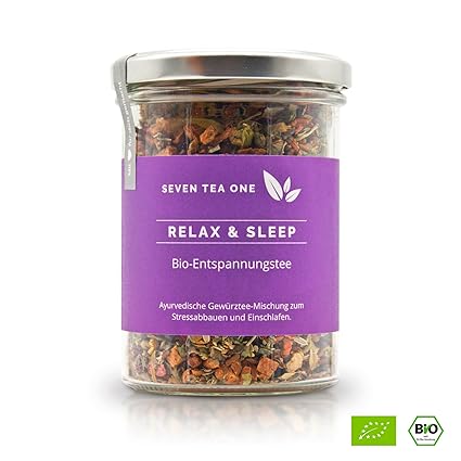Relax & Sleep Bio Entspannungstee & Schlaftee zum Durchschlafen, natürlicher Tee zum Einschlafen, Beruhigungstee mit Johannis