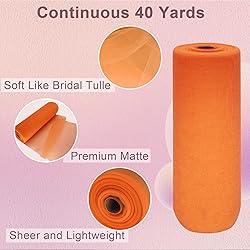 Orange Tulle Fabric Roll Spool Bolt